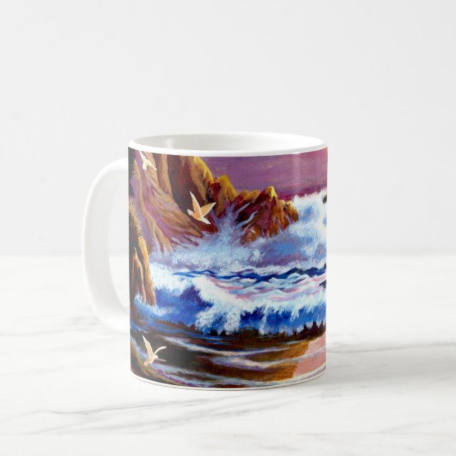 Plage Sunrise Café Mug (Devant gauche)