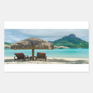 Plage sur Bora Bora photo sticker