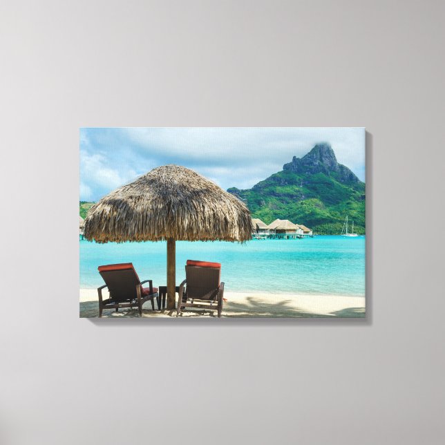 Plage sur toile Bora Bora (Recto)