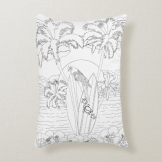 Plage Surfers Coussin de couleur adulte