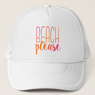 Plage svp casquette rose et orange de   d'Ombre de