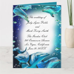 Plage thème Dolphin Wedding Programme