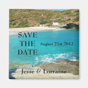 Plage Thème Mariage 2 - Enregistrer la date Magnet