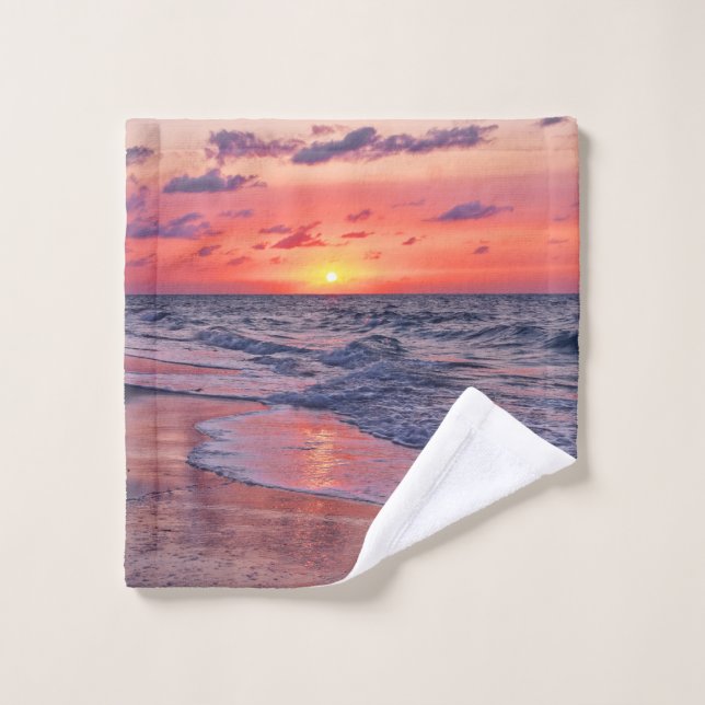 Plage Tropical Bahamas Sunset Paradise Beach (Gant de toilette)