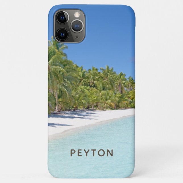 Plage tropicale avec Palms Coque-Mate coque iphone (Dos)