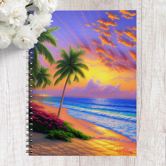 Plage tropicale, Carnet Ocean Sunset (Créateur téléchargé)