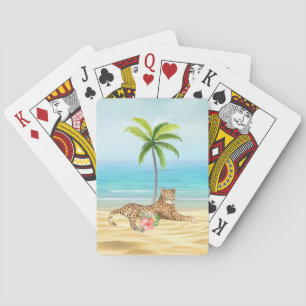 Plage tropicale cartes de jeu