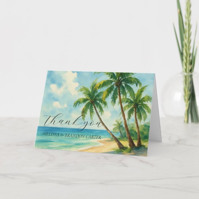 Plage tropicale Côte Mariage d'été Merci (Devant)