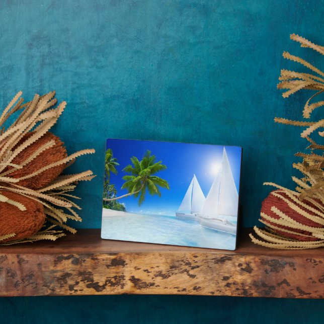 Plage tropicale Plaque Art Décor (Côté)