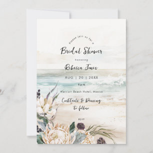 plage tropicale protéa nuptiale invitation