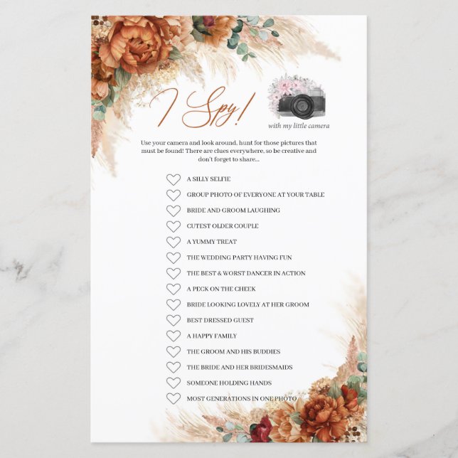 Plage tropicale terre cuite bordeaux pampas I Spy (Devant)