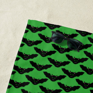 Plage Vampire Chat Faced Chat Halloween Serviette de pla