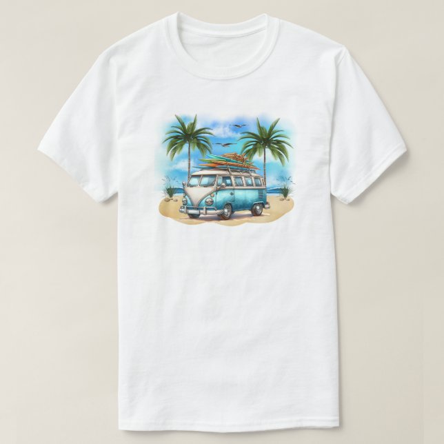 Plage Van T-Shirt (Design devant)