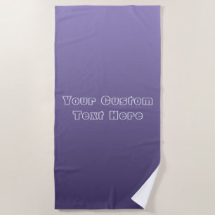 Plage Violet Gradient texte personnalisé serviette de pl