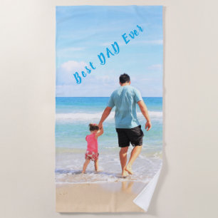 Plage Votre papa Photo Beach cadeau de serviette avec te