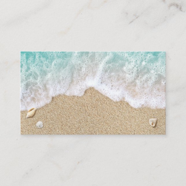 Plage Waves Sandy Toits Salty Baisers Carte de vis (Devant)