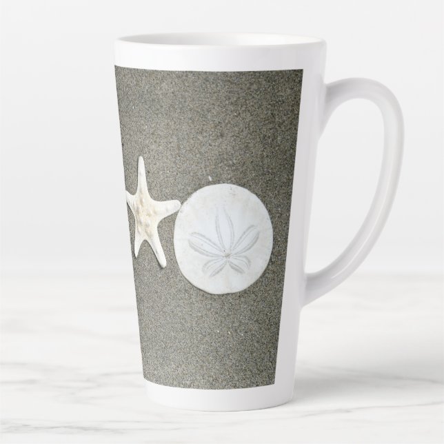 Plage X et O's Photo Latte Coffee Mug (Droite)