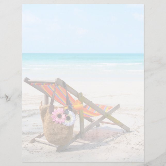 Plages tropicales | Chaise de plage sur sable (Devant)
