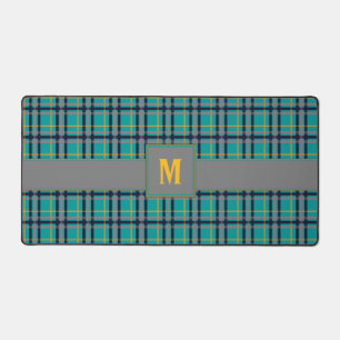 Plaid bleu et orange