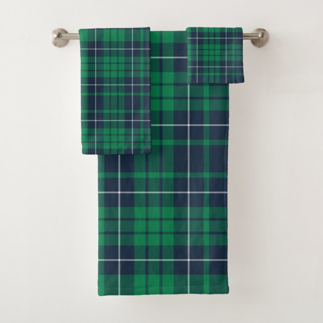Plaid bleu vert classique (En situation)