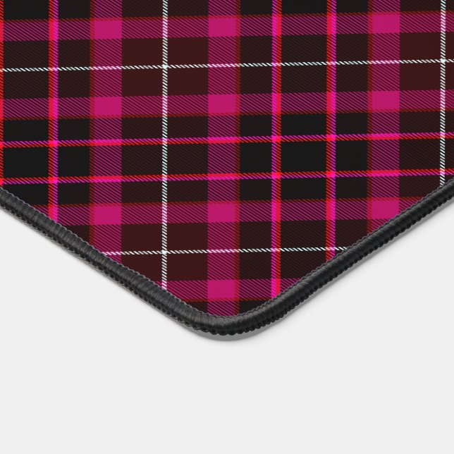 Plaid Bold Motif Vintage Tartan noir Hot rose (Coin)