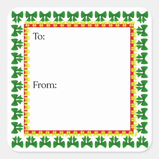 Plaid Bows Sticker (Devant)