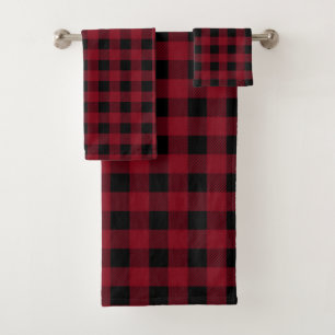 Plaid Buffalo Rouge et noir Style rustique