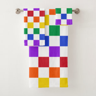 Plaid Checkered d'arc-en-ciel coloré