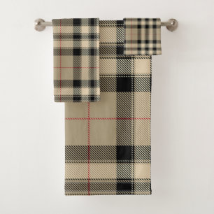 Plaid Classique Beige Et Noir