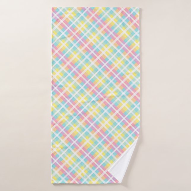 Plaid couleur pastel (Serviette de bain)