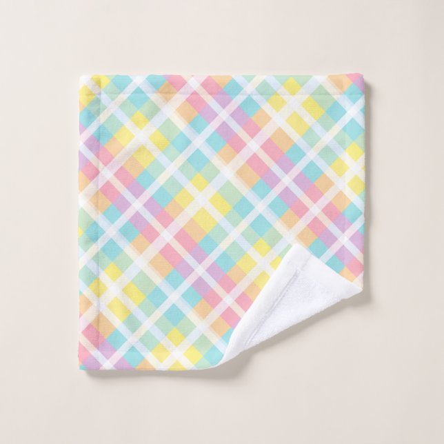 Plaid couleur pastel (Gant de toilette)