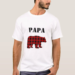 Plaid de Buffalo du T-shirt des hommes d'ours de