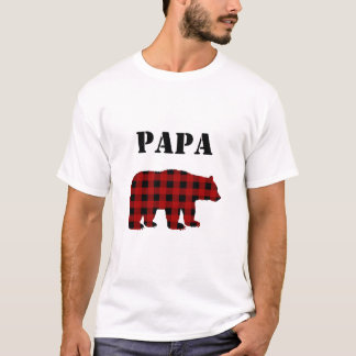 Plaid de Buffalo du T-shirt des hommes d'ours de
