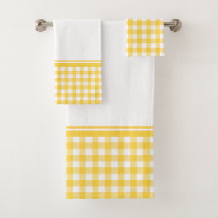 Plaid de buffle jaune et blanc