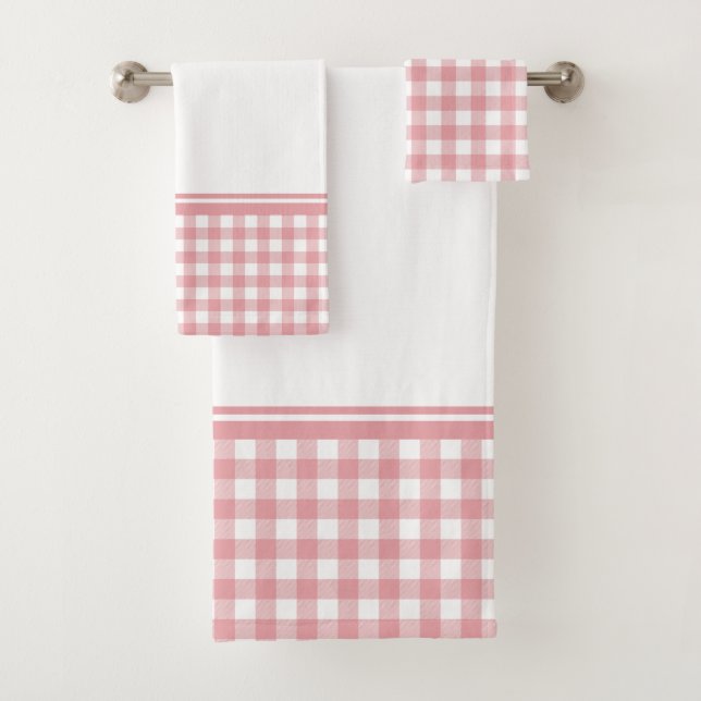 Plaid de buffle rose et blanc (En situation)