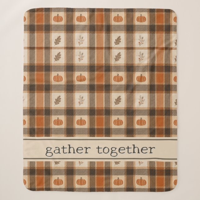 Plaid de citrouille d'automne (Devant)