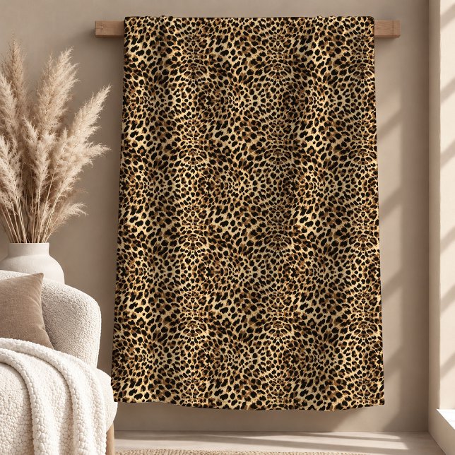 Plaid de jet moderne à motif léopard pour la décor (Modern Leopard Print Throw Blanket Decor)