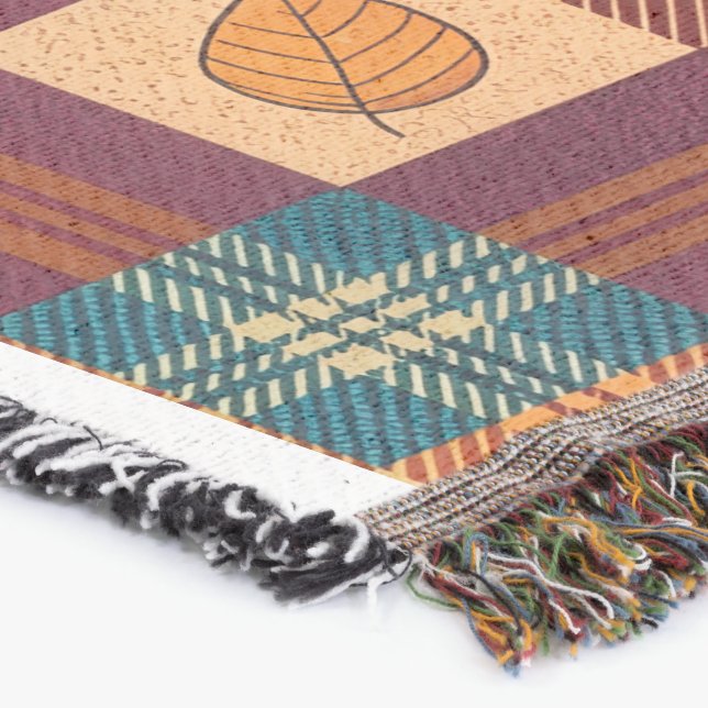 Plaid de jet rustique automnal – Couverture confor (Coin)