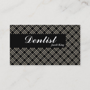 Plaid de noir de carte de visite d'orthodontiste