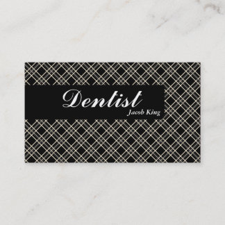 Plaid de noir de carte de visite d'orthodontiste