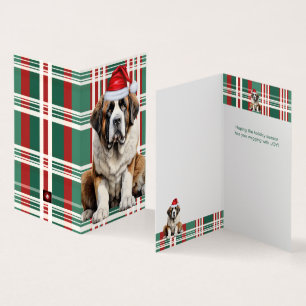 Plaid de vacances de Noël Chien Saint-Bernard