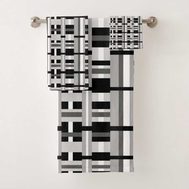 Plaid en noir, blanc et gris (En situation)