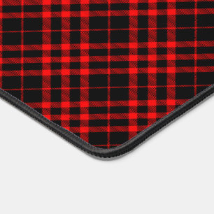 Plaid Grunge Motif Tartan Cool Rétro Noir & Rouge