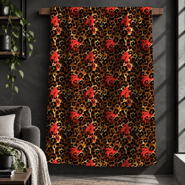 Plaid Léopard Imprimé Couverture Jetée Arc-en-ciel (Timeless Leopard Print Rainbow Throw Blanket Decor)