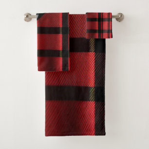 Plaid Moderne Abstraite Rouge Noir Plaid Collectio