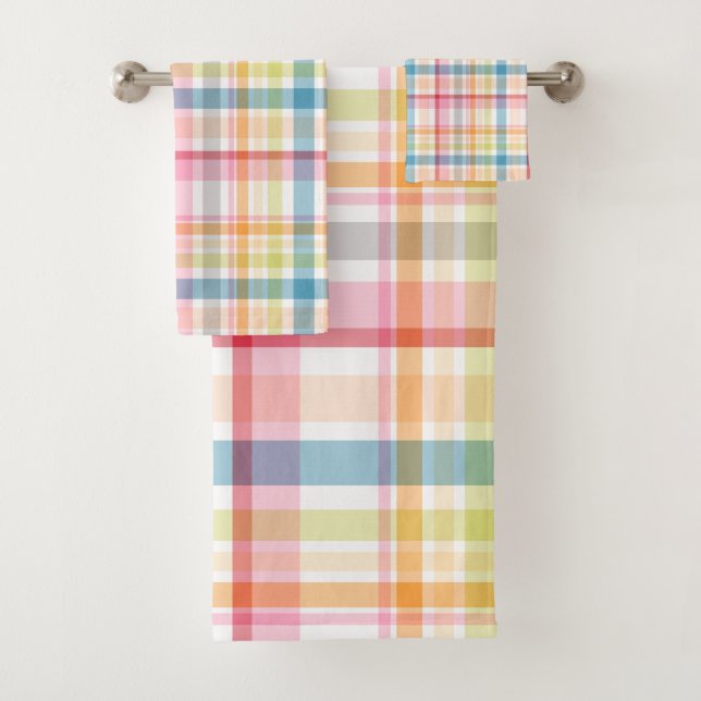 Plaid multicolore pastel brillant clan tartan (En situation)