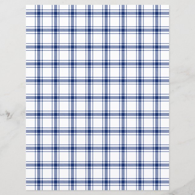 Plaid Nautical Bleu et Blanc (Devant)