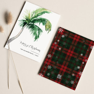 Plaid Palm Tree Joyeux Noël Carte