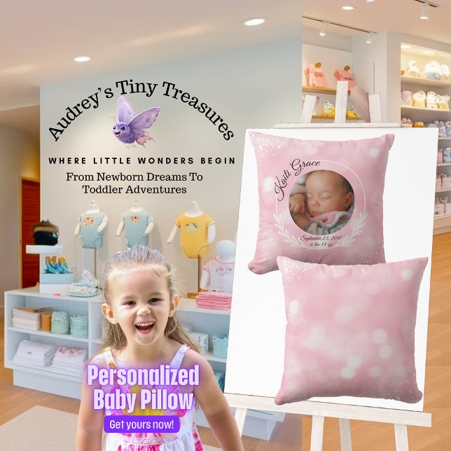 Plaid personnalisé pour bébé fille oreiller (Créateur téléchargé)