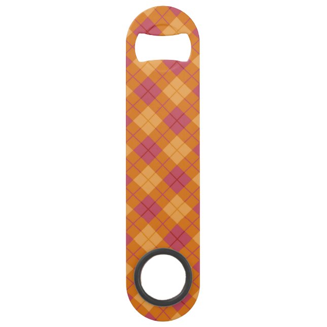 Plaid polarisé dans l'orange et le rose (Devant)